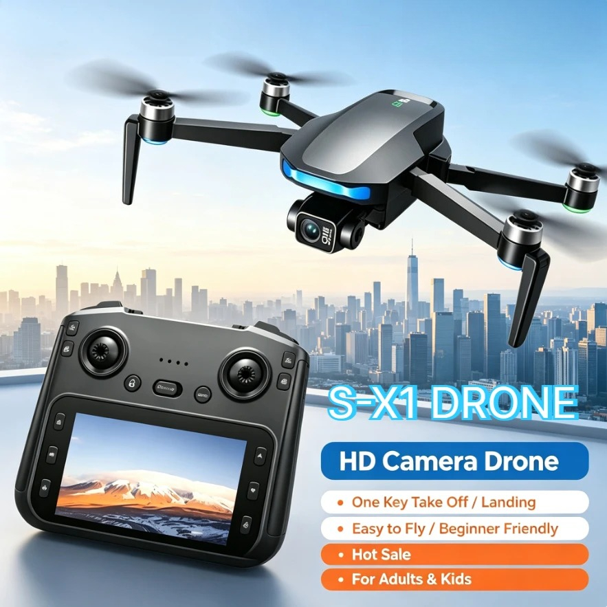 Fpv Brushless Rc Drone 4K - Drone GPS S-X1 Asli dengan Kamera
