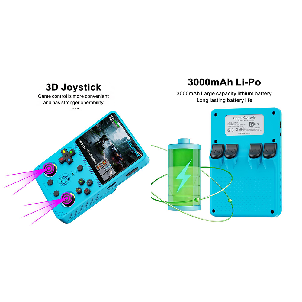 Retro Handheld Game Console R36S - Konsol Game Genggam Retro RG36MAX, Konsol