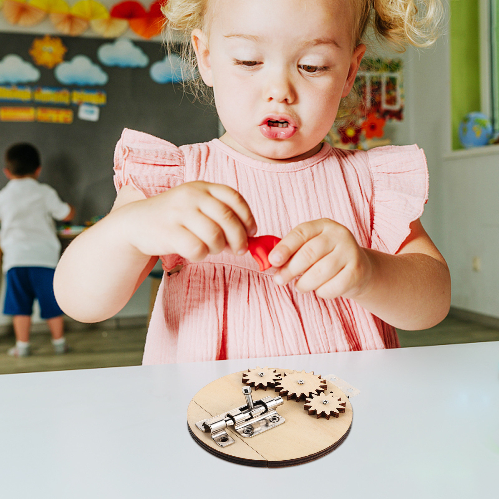 6 Buah Set Papan Aktivitas Sen - Montessori Wooden Busy Board Toddler ulasan dan harga