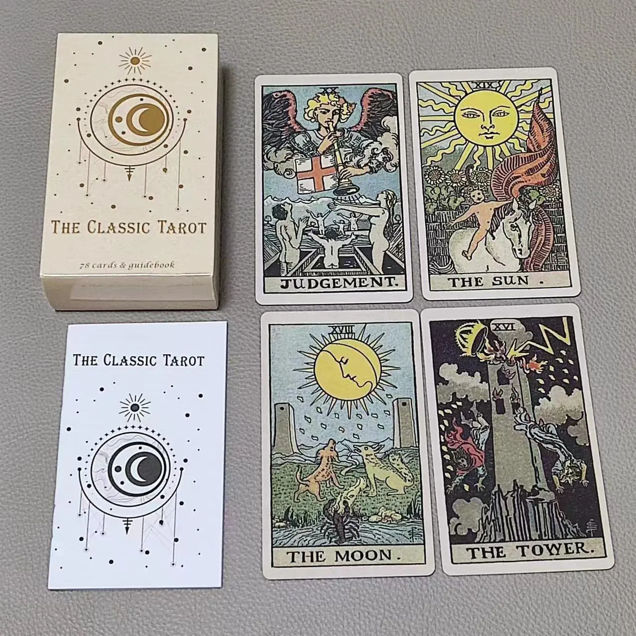 10.3*6cm klasik Tarot 78 kartu - Tarot Cards Deck With Guidebook ulasan dan harga